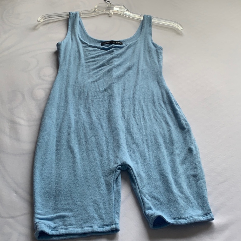 Naked Wardrobe Blue Romper Worn Once!